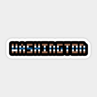 Pixel Hockey City Washington 2000 Retro Sticker